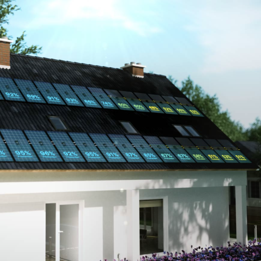 Solar panels on a house